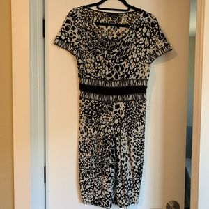 Black and white patterned dress
